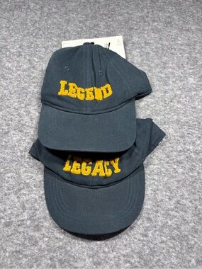 Dad and Me set 'LEGEND' & 'LEGACY' Navy Baseball Caps